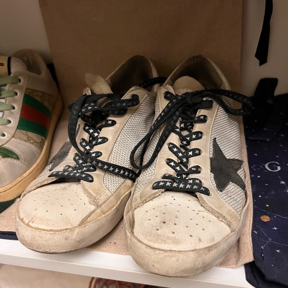 Men's golden goose size 10 mesh black & white - Picture 2 of 2